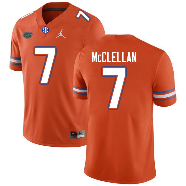 Men #7 Chris McClellan Florida Gators College Football Jerseys Sale-Orange